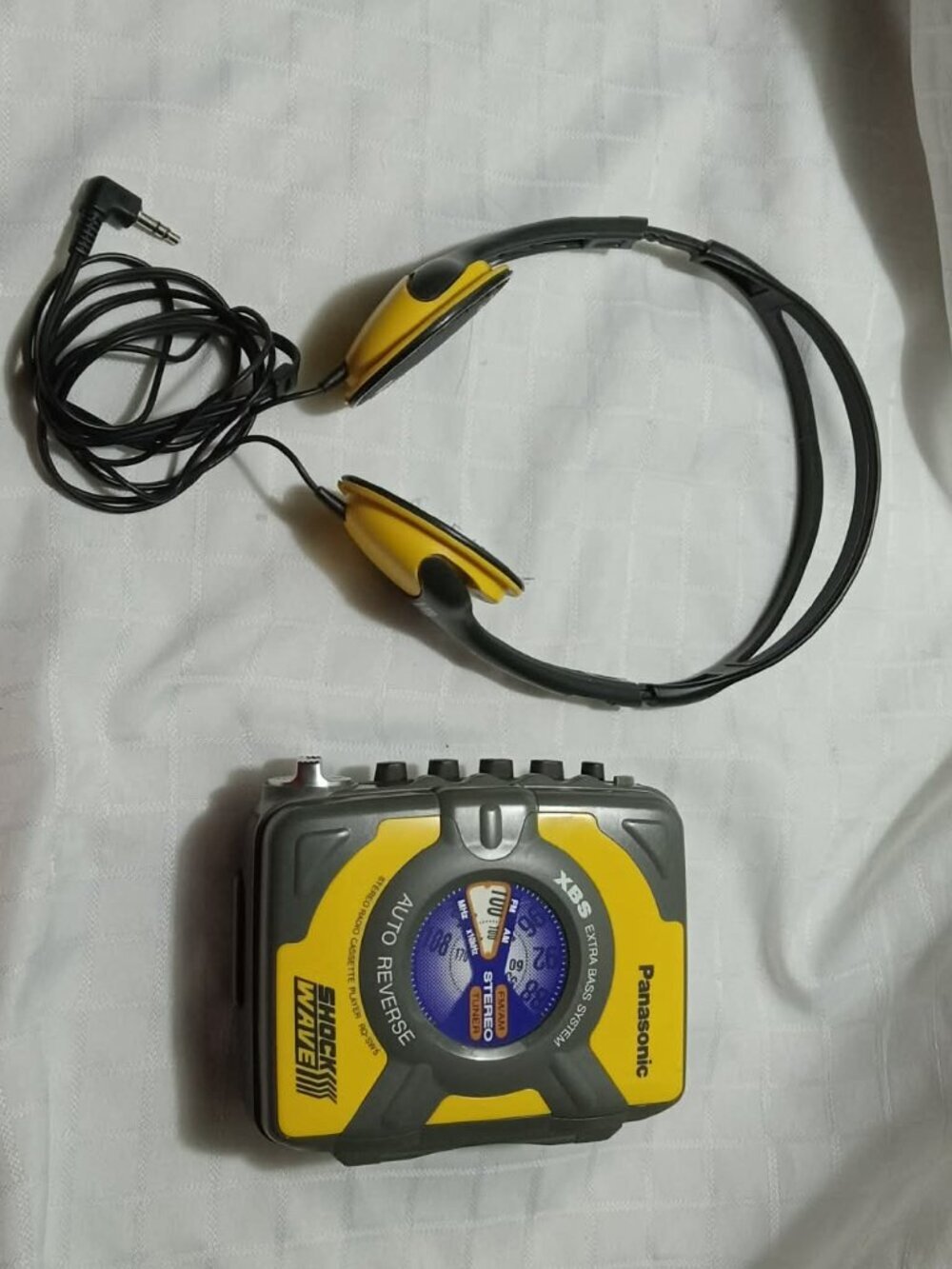 Panasonic Shockwave RQ-SW5 cassette player—a portable device popular in the 1990